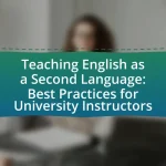 Teaching English as a Second Language: Best Practices for University Instructors